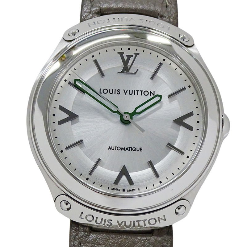 路易威登 (Louis Vuitton) 男士腕錶品牌 Fifty Five 自動上鍊 AT 不鏽鋼 SS 皮革 Q6G20 圓形拋光-1