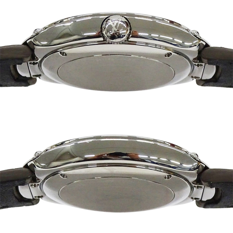 路易威登 (Louis Vuitton) 男士腕錶品牌 Fifty Five 自動上鍊 AT 不鏽鋼 SS 皮革 Q6G20 圓形拋光-2