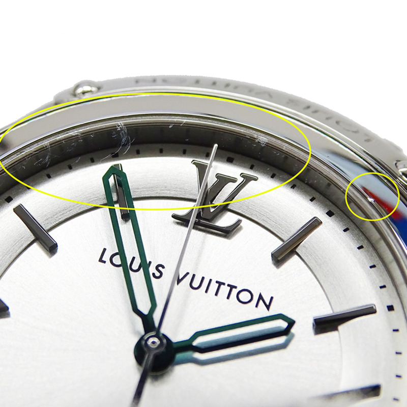 路易威登 (Louis Vuitton) 男士腕錶品牌 Fifty Five 自動上鍊 AT 不鏽鋼 SS 皮革 Q6G20 圓形拋光-5