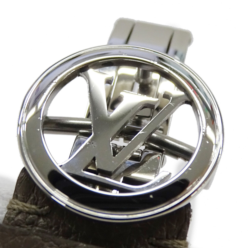 路易威登 (Louis Vuitton) 男士腕錶品牌 Fifty Five 自動上鍊 AT 不鏽鋼 SS 皮革 Q6G20 圓形拋光-8