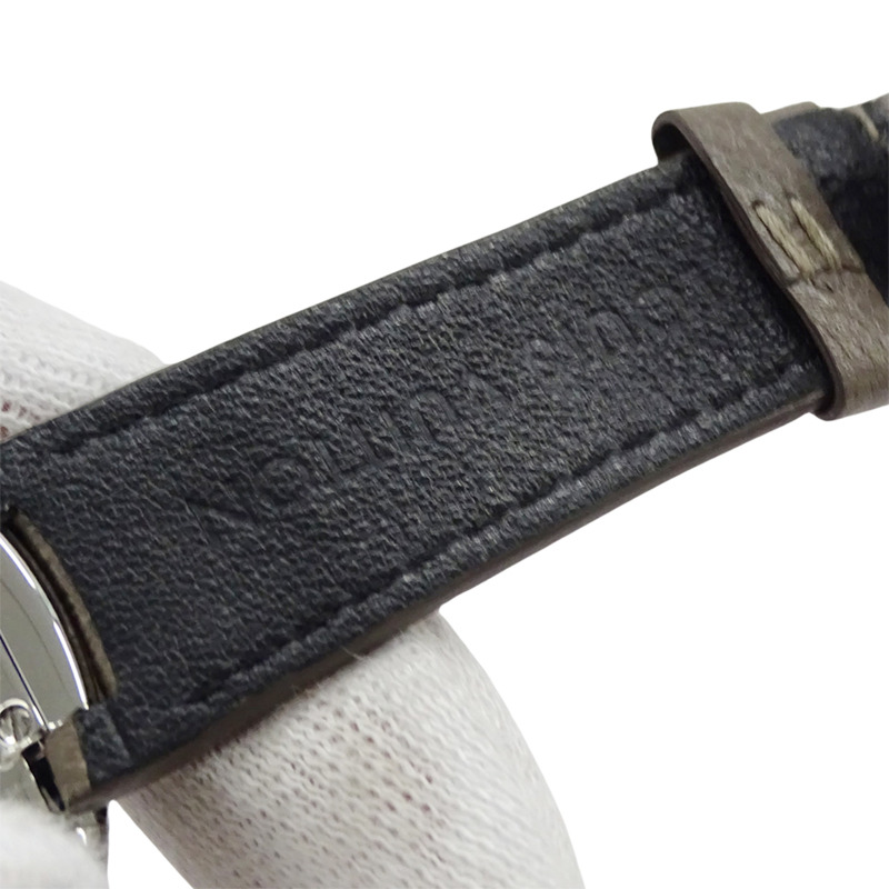 路易威登 (Louis Vuitton) 男士腕錶品牌 Fifty Five 自動上鍊 AT 不鏽鋼 SS 皮革 Q6G20 圓形拋光-14