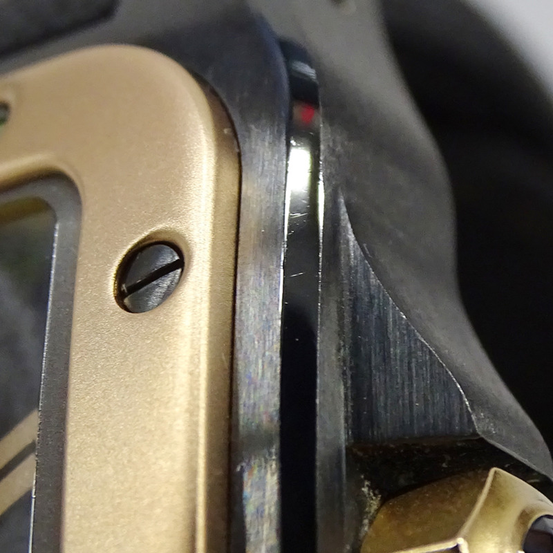 卡地亞男士腕錶，Santos 100 LM，自動機芯，不鏽鋼（SS），玫瑰金（750PG），尼龍皮錶帶，W2020009，黑色，拋光。-14