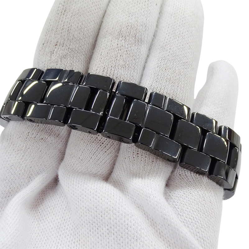 香奈兒 J12 男士自動日期腕錶，不鏽鋼 (SS) 錶殼搭配黑色陶瓷錶殼，型號 H0685，拋光。-5