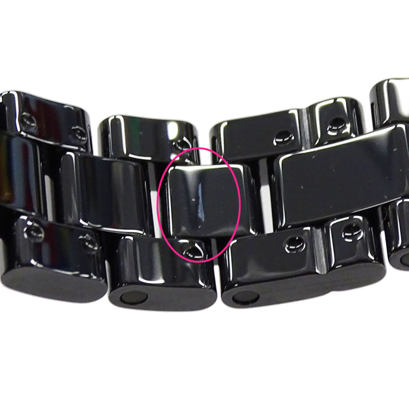 香奈兒 J12 男士自動日期腕錶，不鏽鋼 (SS) 錶殼搭配黑色陶瓷錶殼，型號 H0685，拋光。-11