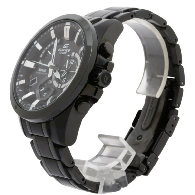 卡西歐 Edifice EQB510 黑色不鏽鋼男士模擬手錶-1