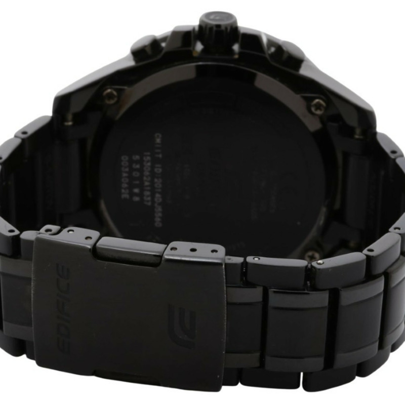 卡西歐 Edifice EQB510 黑色不鏽鋼男士模擬手錶-4