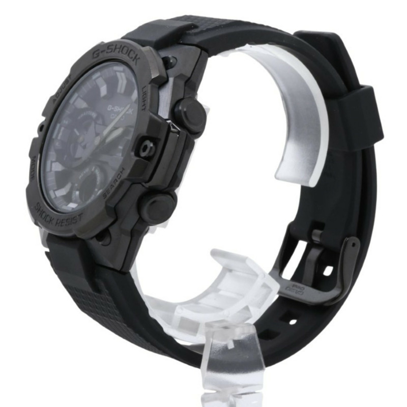 卡西歐 G-SHOCK GSTEEL GSTB400 系列 GSTB400BB1AJF 黑色樹脂/不鏽鋼男士手錶-1