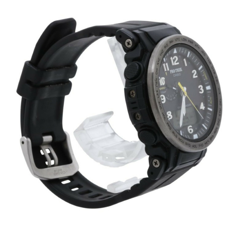 卡西歐 PRO TREK Climber 系列 PRW51Y1JF 黑色樹脂（生物質）/不鏽鋼男士手錶-2