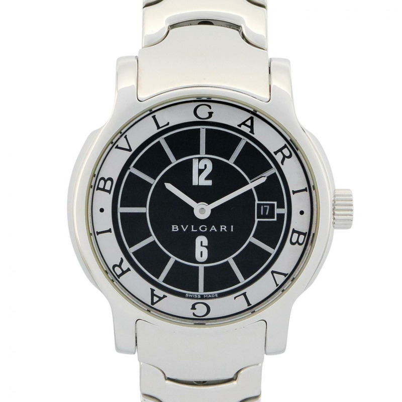 寶格麗 (Bulgari) Solo Tempo 系列腕錶，精鋼材質，女士款，黑色，ST29S-0