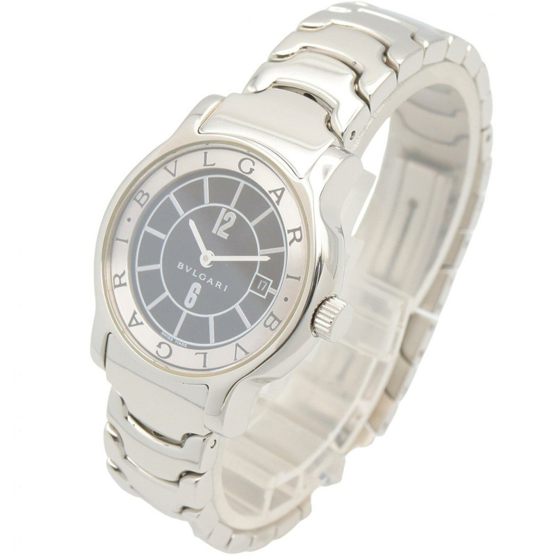 寶格麗 (Bulgari) Solo Tempo 系列腕錶，精鋼材質，女士款，黑色，ST29S-1