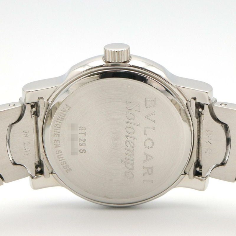 寶格麗 (Bulgari) Solo Tempo 系列腕錶，精鋼材質，女士款，黑色，ST29S-4