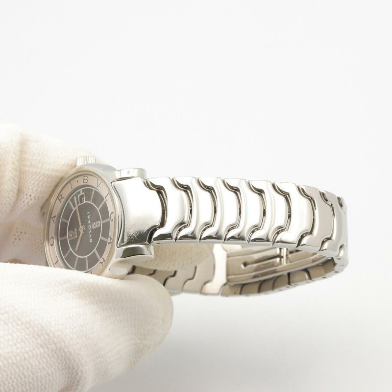 寶格麗 (Bulgari) Solo Tempo 系列腕錶，精鋼材質，女士款，黑色，ST29S-7