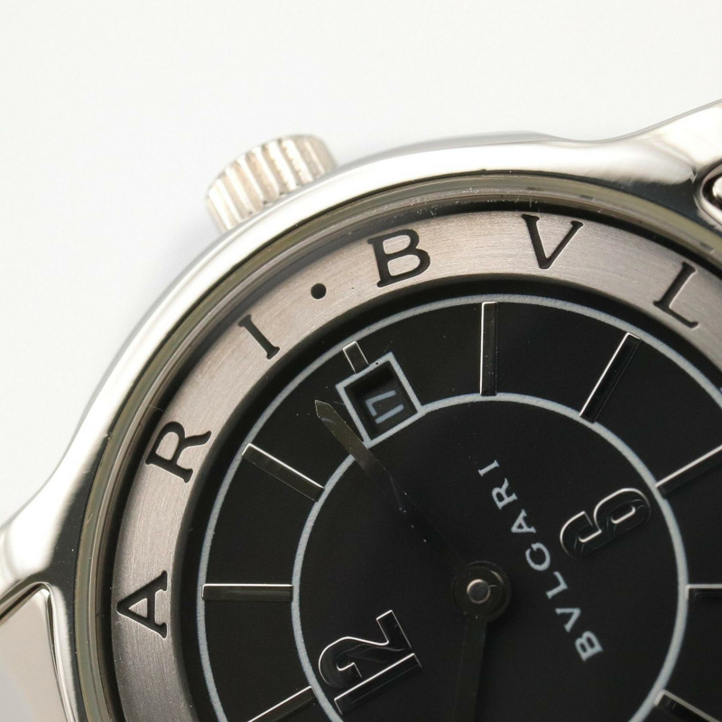 寶格麗 (Bulgari) Solo Tempo 系列腕錶，精鋼材質，女士款，黑色，ST29S-8