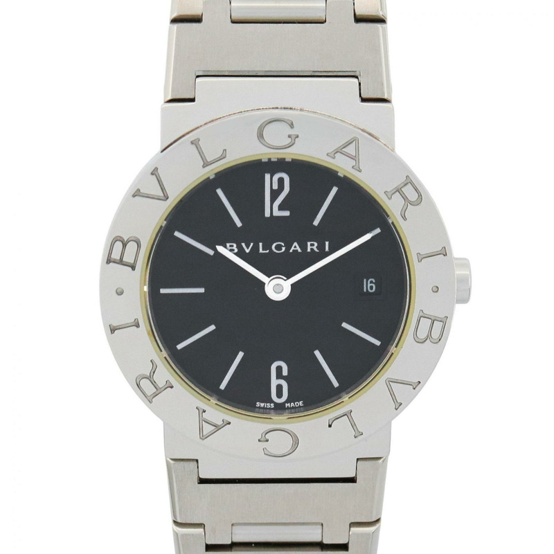 寶格麗 (Bulgari) BVLGARI 女士黑色不鏽鋼腕錶 BB26SS-0