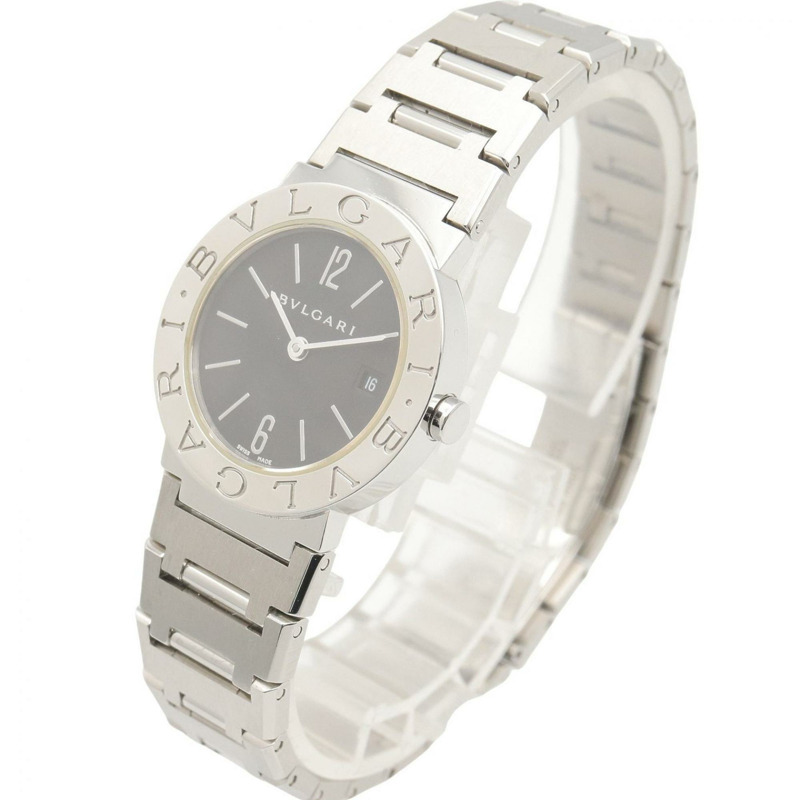 寶格麗 (Bulgari) BVLGARI 女士黑色不鏽鋼腕錶 BB26SS-1