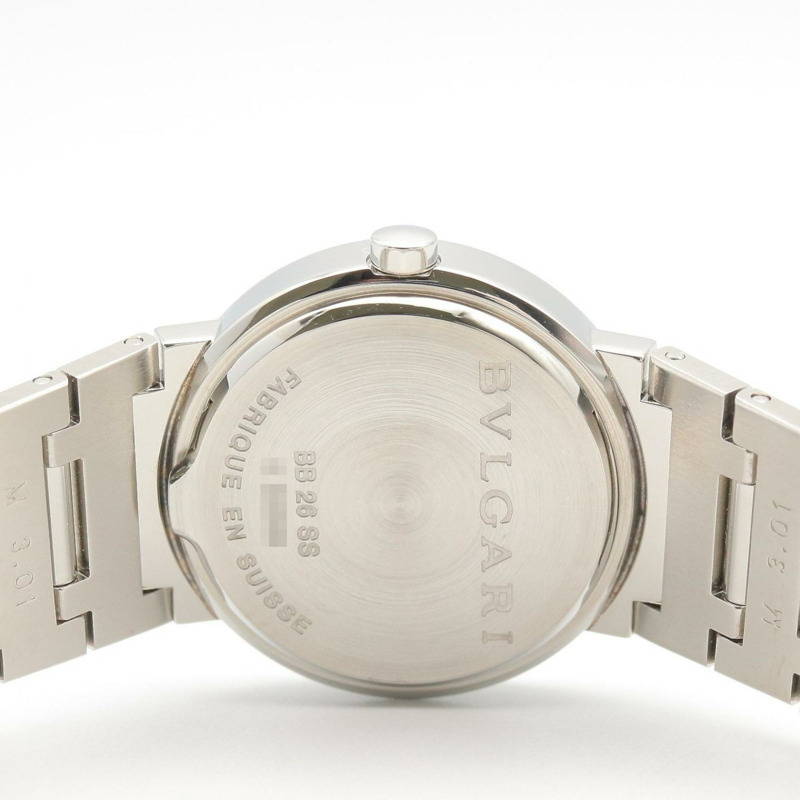 寶格麗 (Bulgari) BVLGARI 女士黑色不鏽鋼腕錶 BB26SS-4