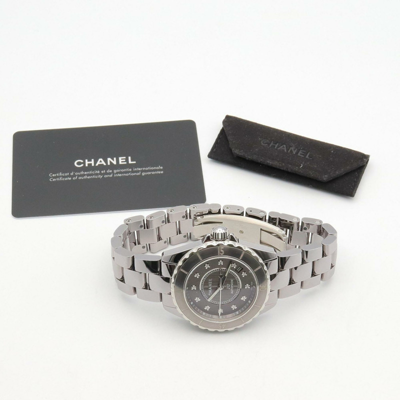 香奈兒 J12 Chromatic 12鑽孔腕錶，鈦陶瓷材質，男士，灰色，H3242-10