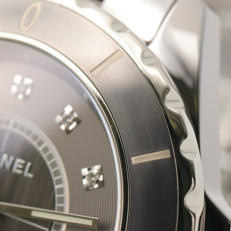 香奈兒 J12 Chromatic 12鑽孔腕錶，鈦陶瓷材質，男士，灰色，H3242-12