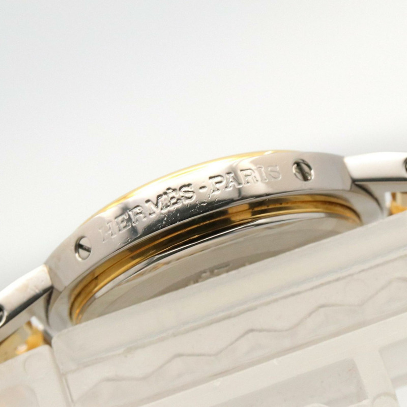 愛馬仕 Clipper 系列腕錶，鍍金不鏽鋼材質，女士款，白色，CL2.440-8