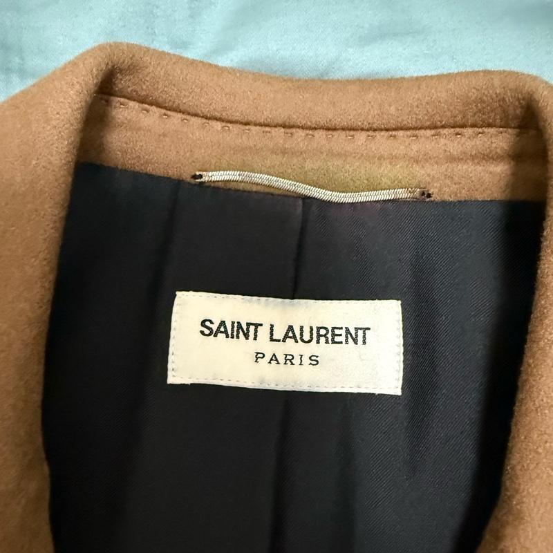 Saint Laurent camel brown wool double breasted jacket 46 西裝外套-3