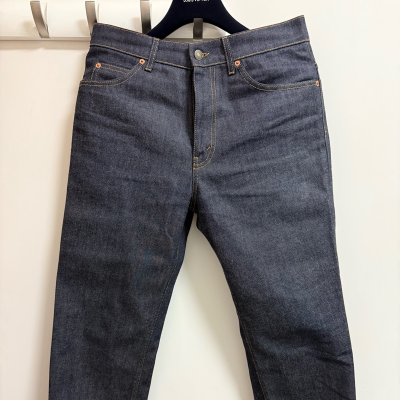 Gucci roll-up GG monogram denim jeans 32 牛仔褲-1