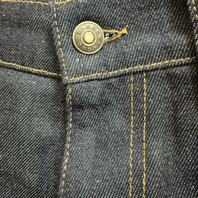 Gucci roll-up GG monogram denim jeans 32 牛仔褲-2