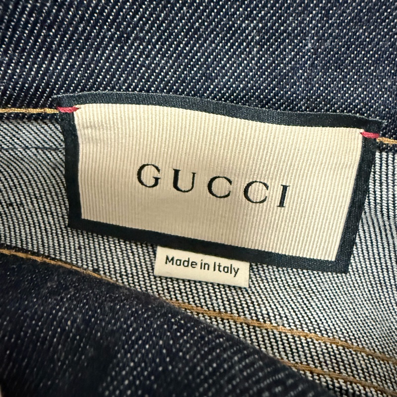Gucci roll-up GG monogram denim jeans 32 牛仔褲-5