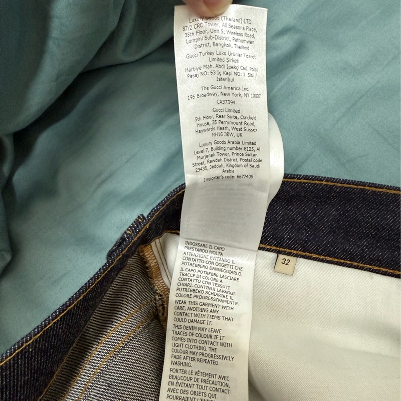 Gucci roll-up GG monogram denim jeans 32 牛仔褲-9