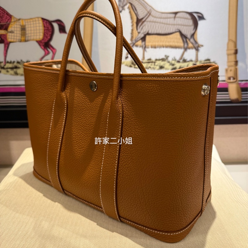 Hermes 全新 （2026年3月購入）Garden party30 金棕-1