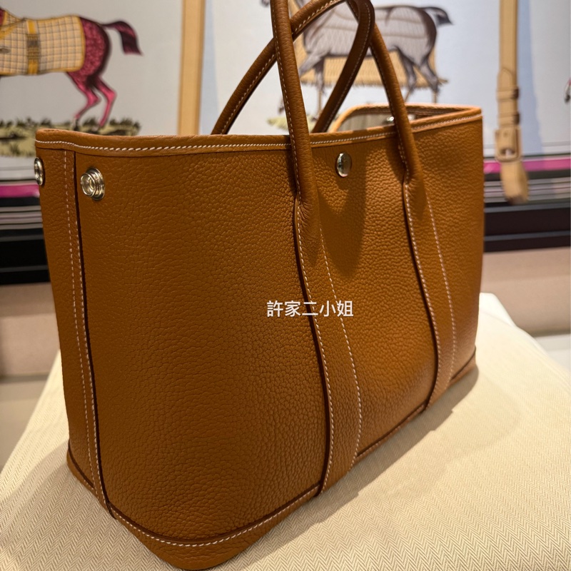 Hermes 全新 （2026年3月購入）Garden party30 金棕-2