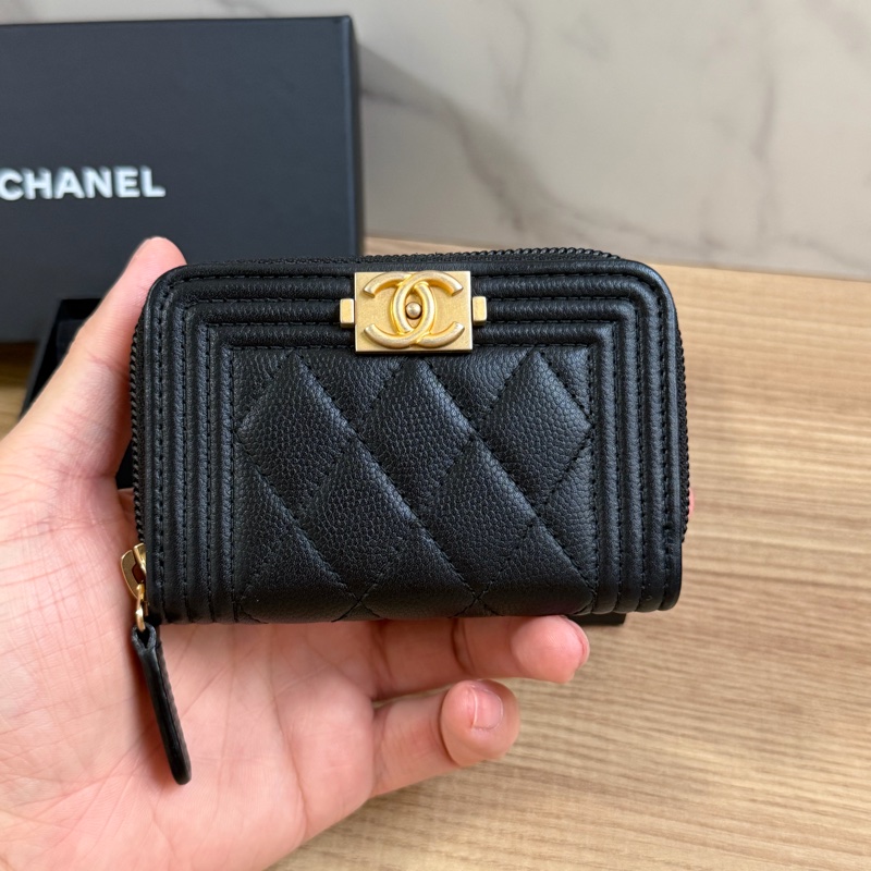 （全新）Boy荔枝皮ㄇ拉 短夾/零錢包-0