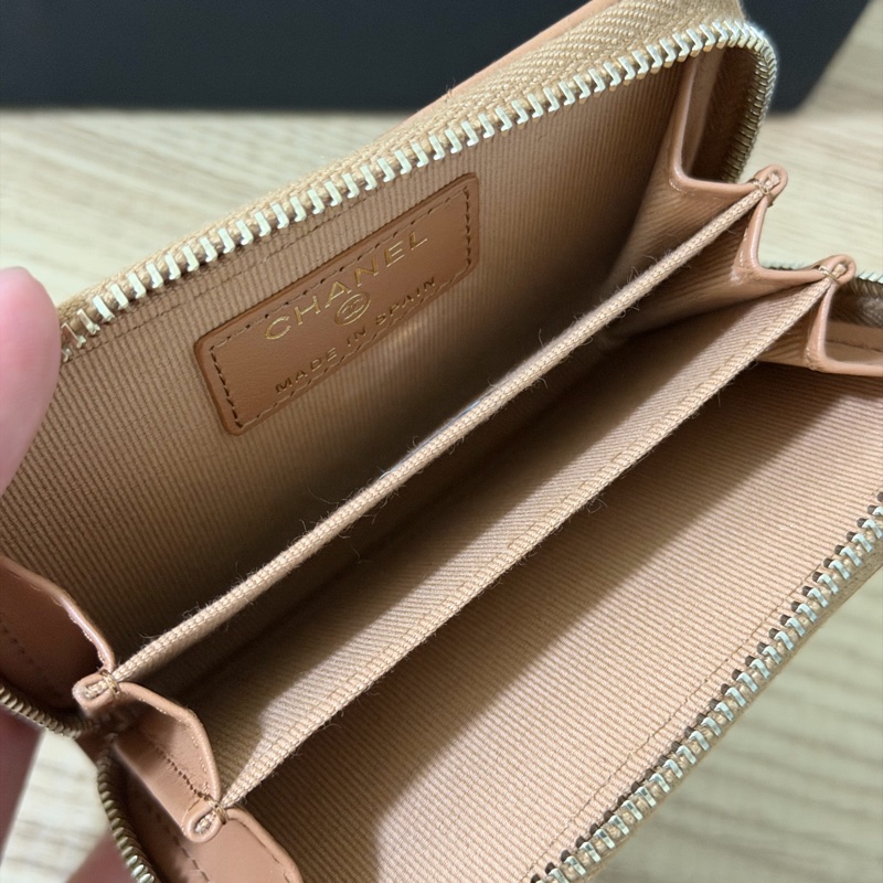 （全新）香奈兒 ㄇ拉零錢包 晶片款-8