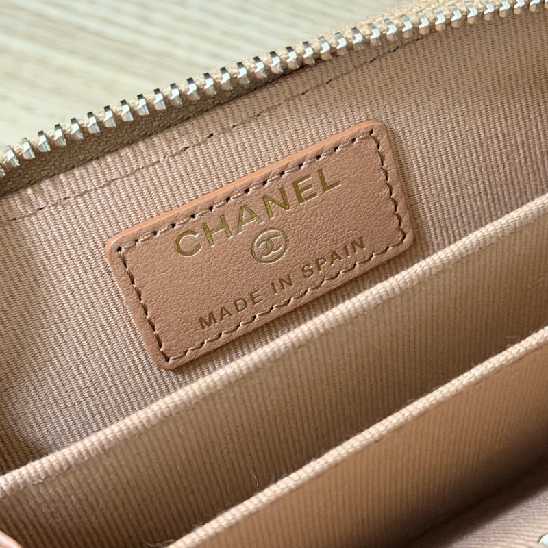 （全新）香奈兒 ㄇ拉零錢包 晶片款-9