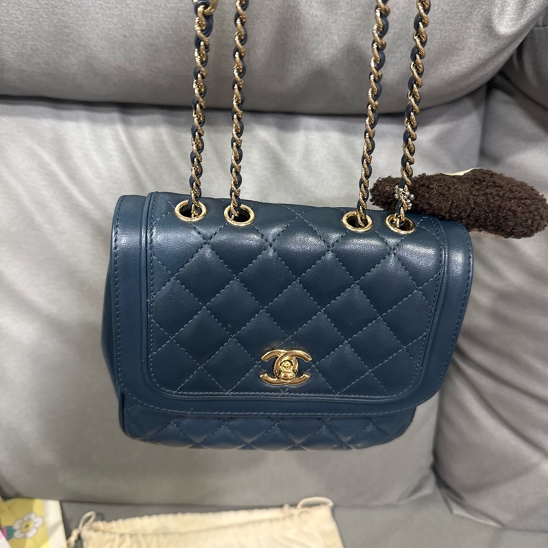 CHANEL AFFINITY 郵差袋(藍色）-3