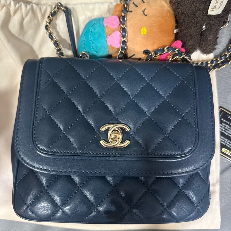 CHANEL AFFINITY 郵差袋(藍色）-5