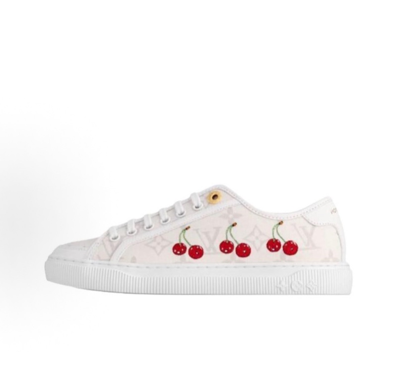 99新❤️LV 路易威登 櫻桃系列  低幫 帆布鞋 板鞋 女款 白色/38.5碼-7