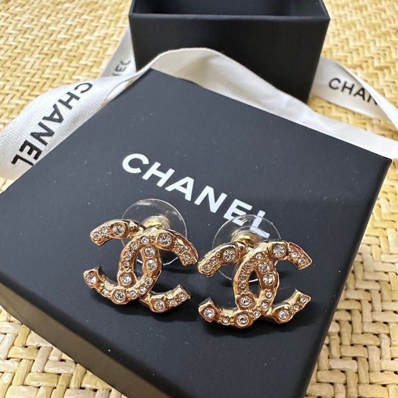 Chanel 24s 金色雙C耳環-5