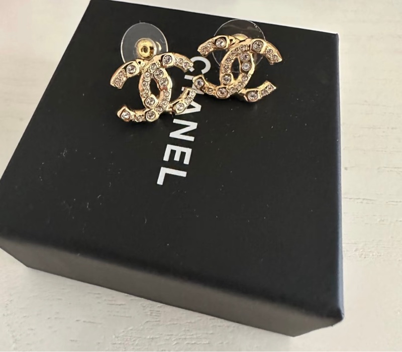 Chanel 24s 金色雙C耳環-6