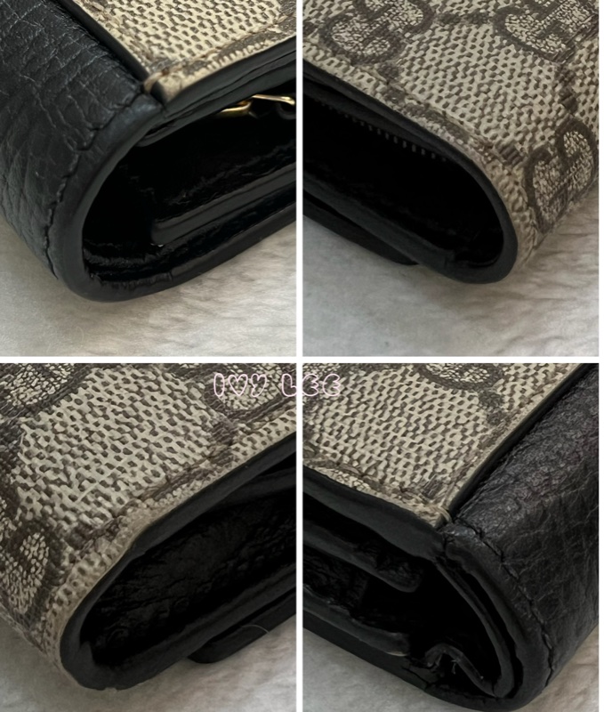 GUCCI GG Marmont Medium 中款 雙G 皮革 卡夾 短夾 黑色 烏木色 598587 正品 二手精品-17