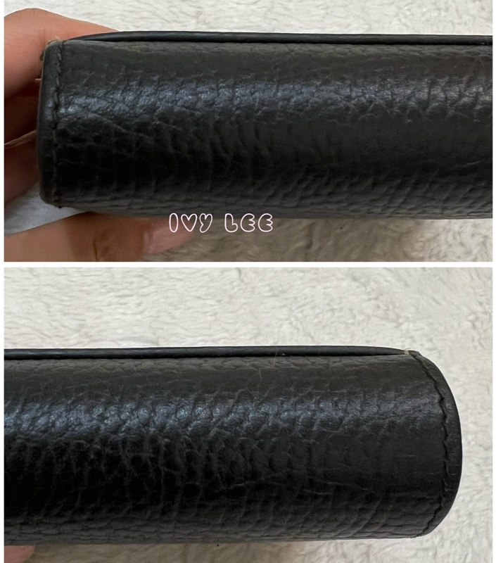 GUCCI GG Marmont Medium 中款 雙G 皮革 卡夾 短夾 黑色 烏木色 598587 正品 二手精品-21