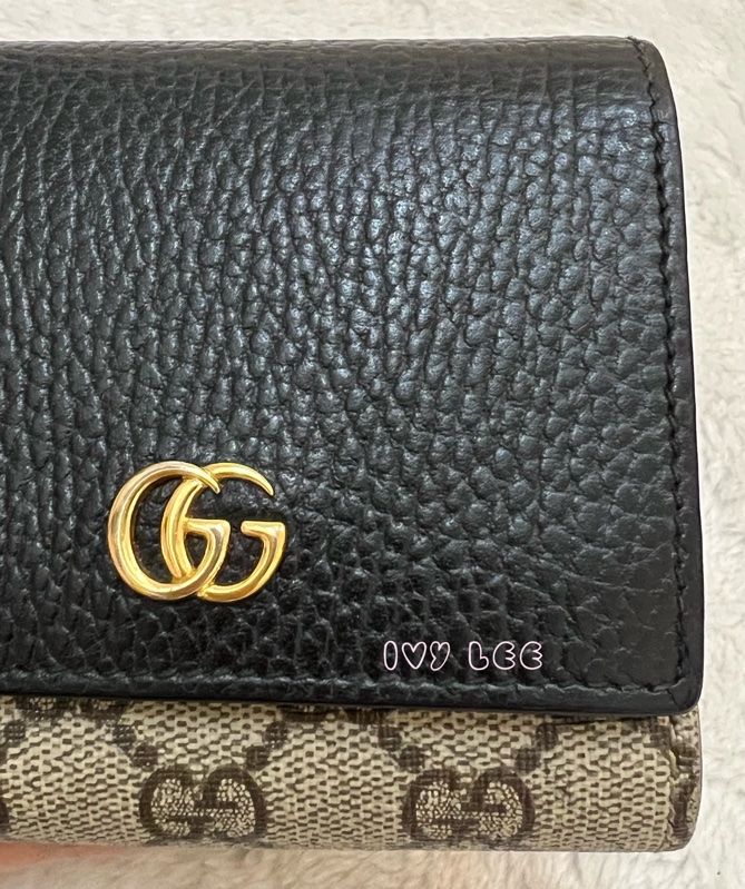 GUCCI GG Marmont Medium 中款 雙G 皮革 卡夾 短夾 黑色 烏木色 598587 正品 二手精品-28