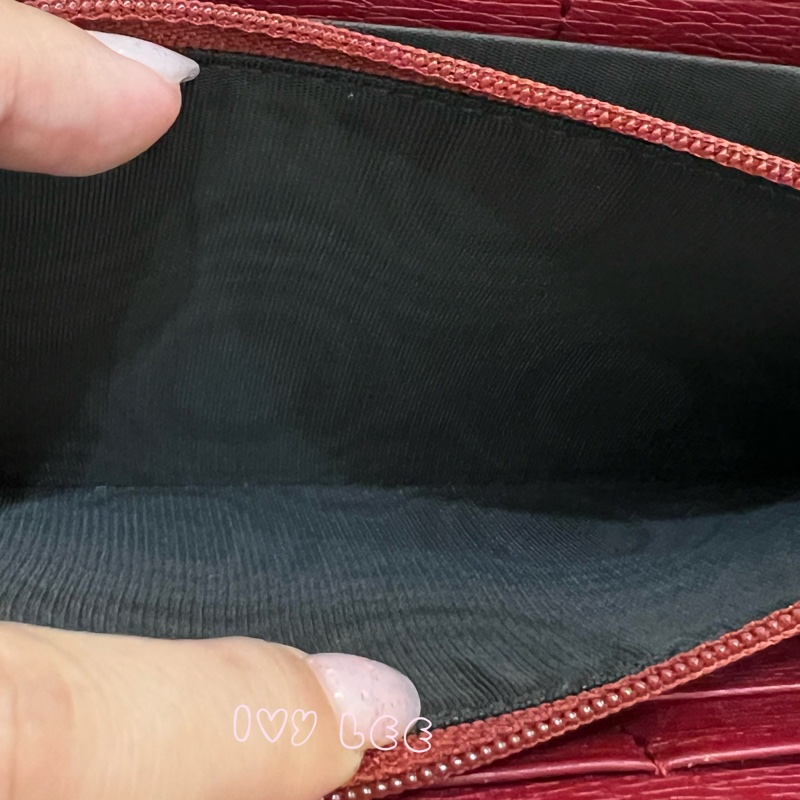 GUCCI 410102 花卉圖案 紅 ㄇ字拉鍊長夾 正品 二手精品-15