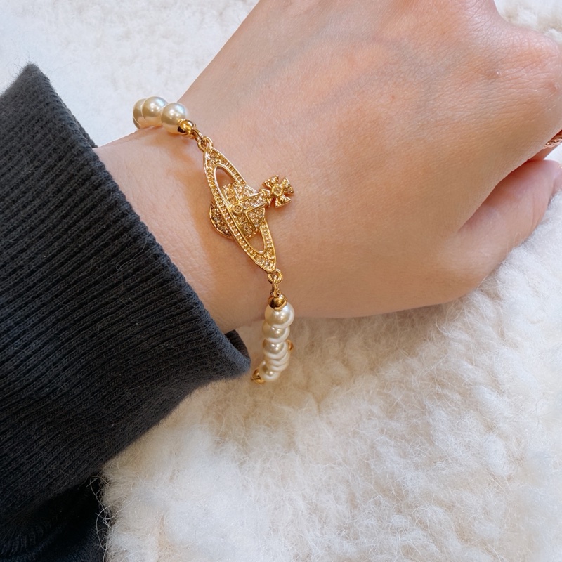 Vivienne Westwood 西太后 金色珍珠手鍊-0