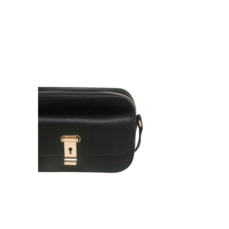 粒面小牛皮革斜揹袋-1