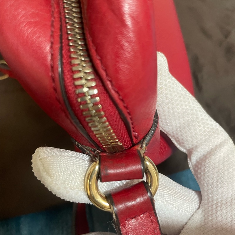 GUCCI SOHO 雙G壓紋牛皮革大流蘇相機包(秒殺價)-10