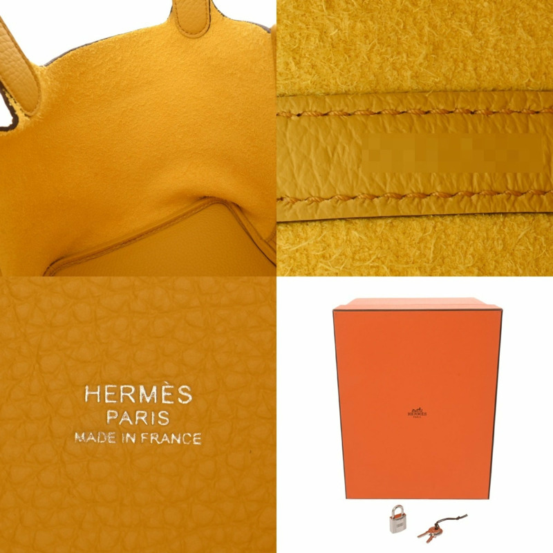 愛馬仕 Picotin Lock PM Sun W 印記(約 2024 年)女士 Taurillon Clemence 手提包 A 級二手 Ginzo-10