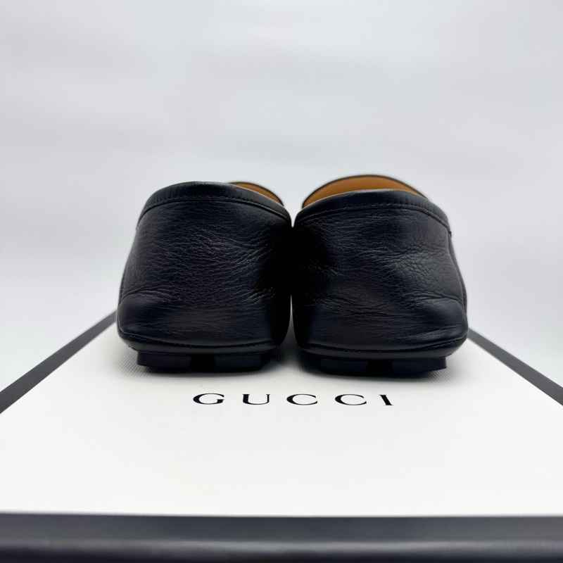 GUCCI/古馳 蜜蜂印花時尚樂福鞋平底鞋，7碼 附件：塵袋-5