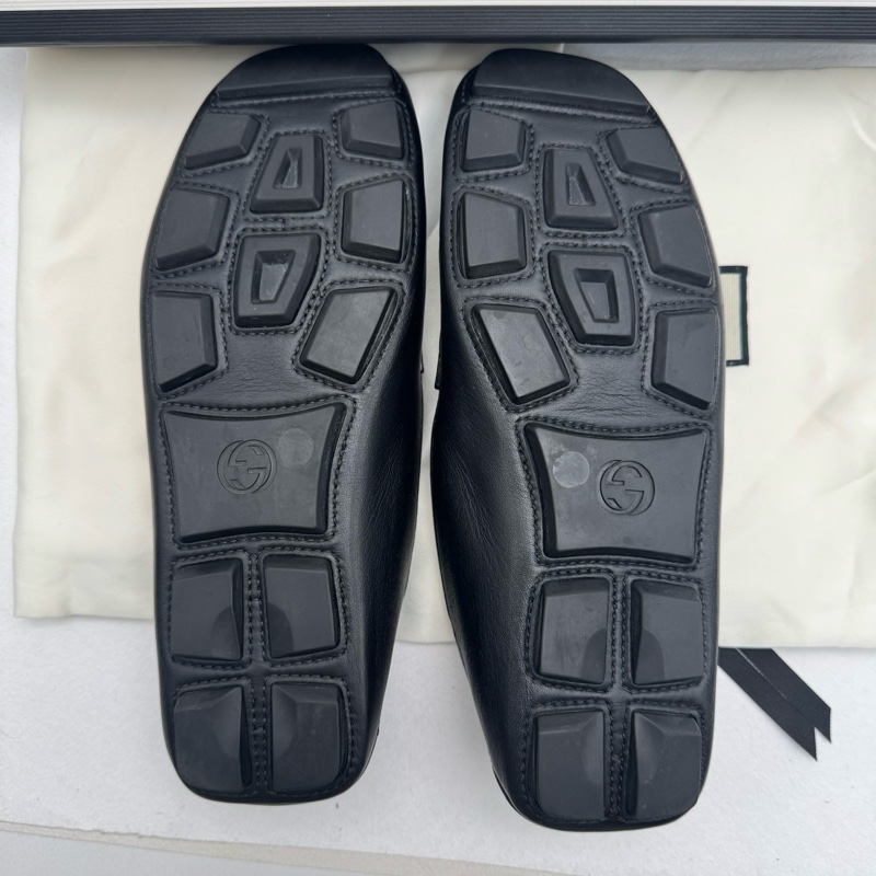 GUCCI/古馳 蜜蜂印花時尚樂福鞋平底鞋，7碼 附件：塵袋-10