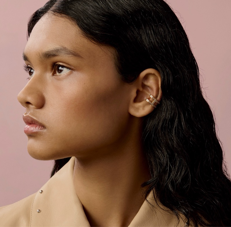 💖Hermes Mini pop h 耳骨夾 耳夾 奶茶玫瑰金💖 全新-1