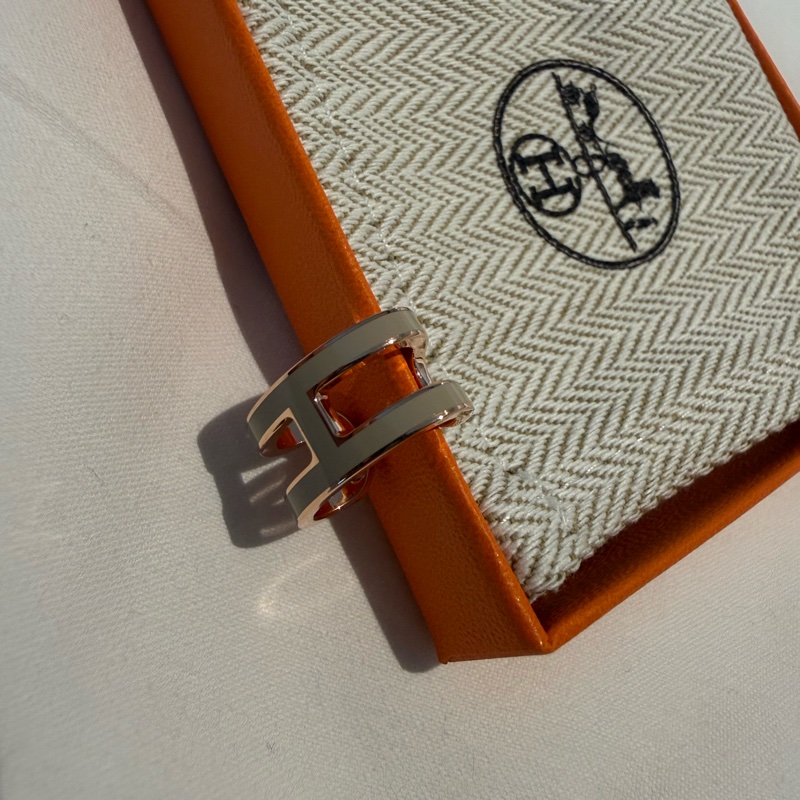 💖Hermes Mini pop h 耳骨夾 耳夾 奶茶玫瑰金💖 全新-3